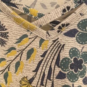 Style & Co. Retro Refresh Floral Print Tunic Size L Crochet Trim